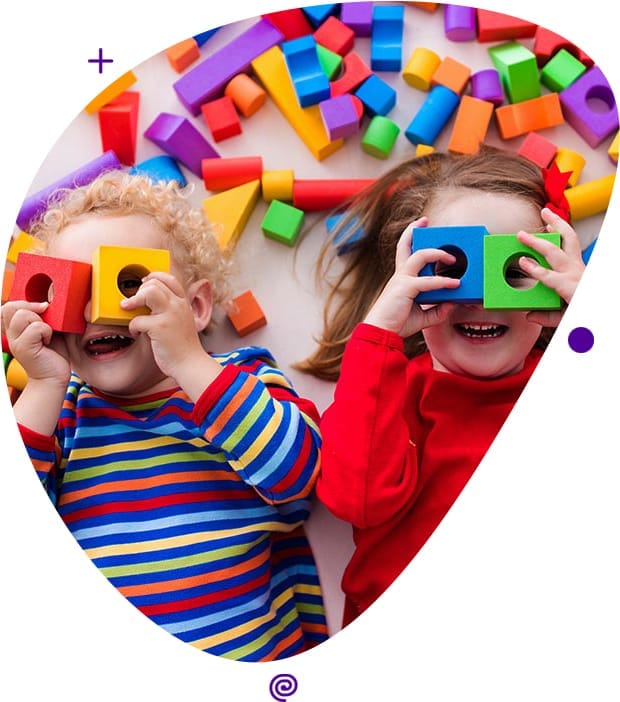 children with blocks